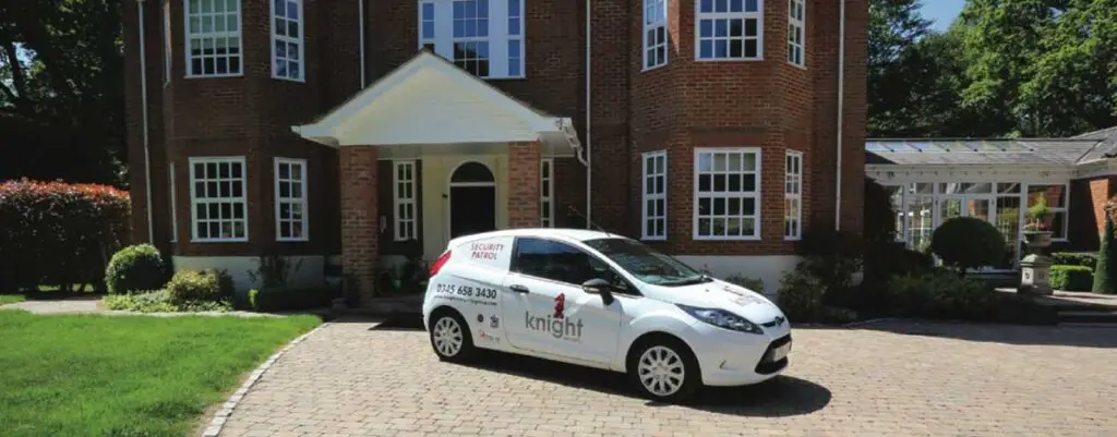 Knight Security van. The Legal Director