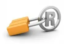 padlock with registration symbol. Trade marks: the 3 biggest mistakes to avoid