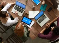 Group of professionals at meeting. The Legal Director